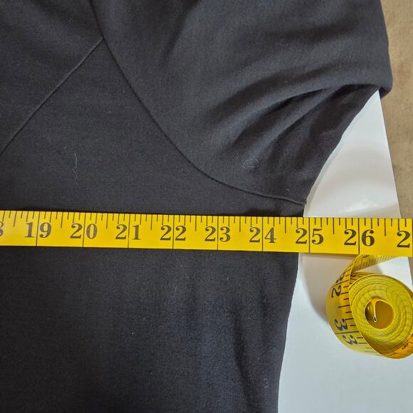 Lane Bryant Black Lace Up Long Sleeve Midi Dress Women’s Size 26 Plus Stretch - Picture 7 of 9